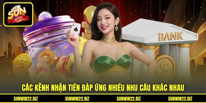 Các kênh nhận tiền đáp ứng nhiều nhu cầu khác nhau Các kênh nhận tiền đáp ứng nhiều nhu cầu khác nhau