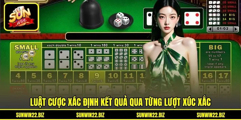 Luật cược xác định kết quả qua từng lượt xúc xắc Luật cược xác định kết quả qua từng lượt xúc xắc