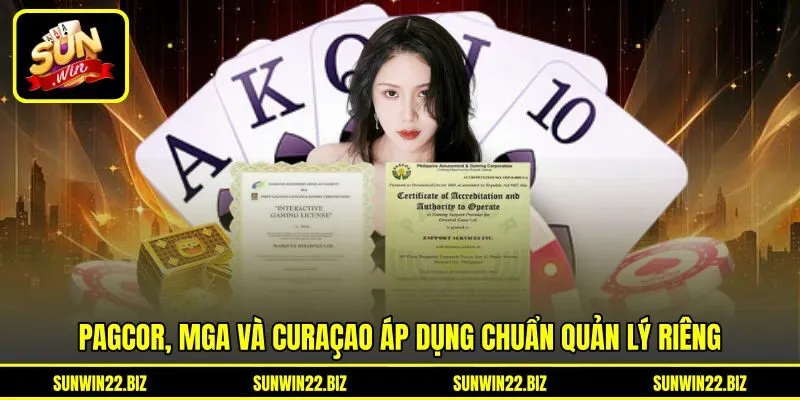 PAGCOR, MGA và Curaçao áp dụng chuẩn quản lý riêng