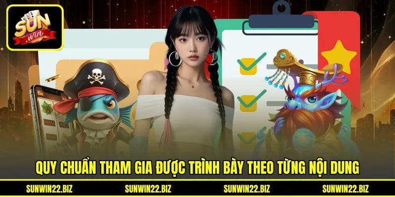 Quy chuẩn tham gia được trình bày theo từng nội dung