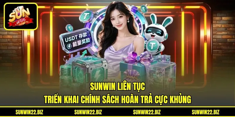 Sunwin liên tục triển khai chính sách hoàn trả cực khủng